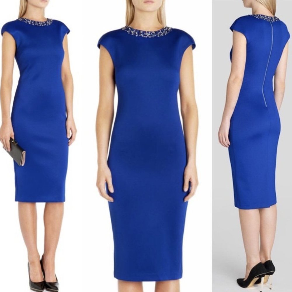 Ted Baker, royal blue pencil dress.